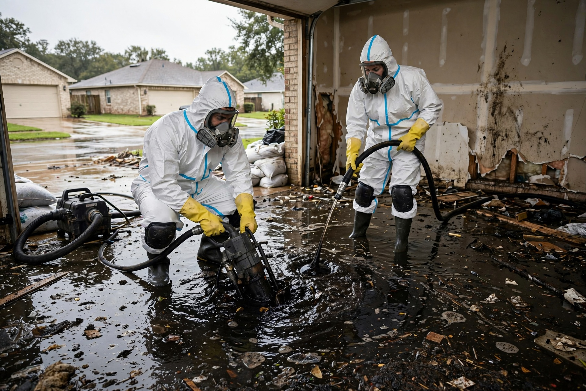 sewage cleanup in Hampton Road Corridor